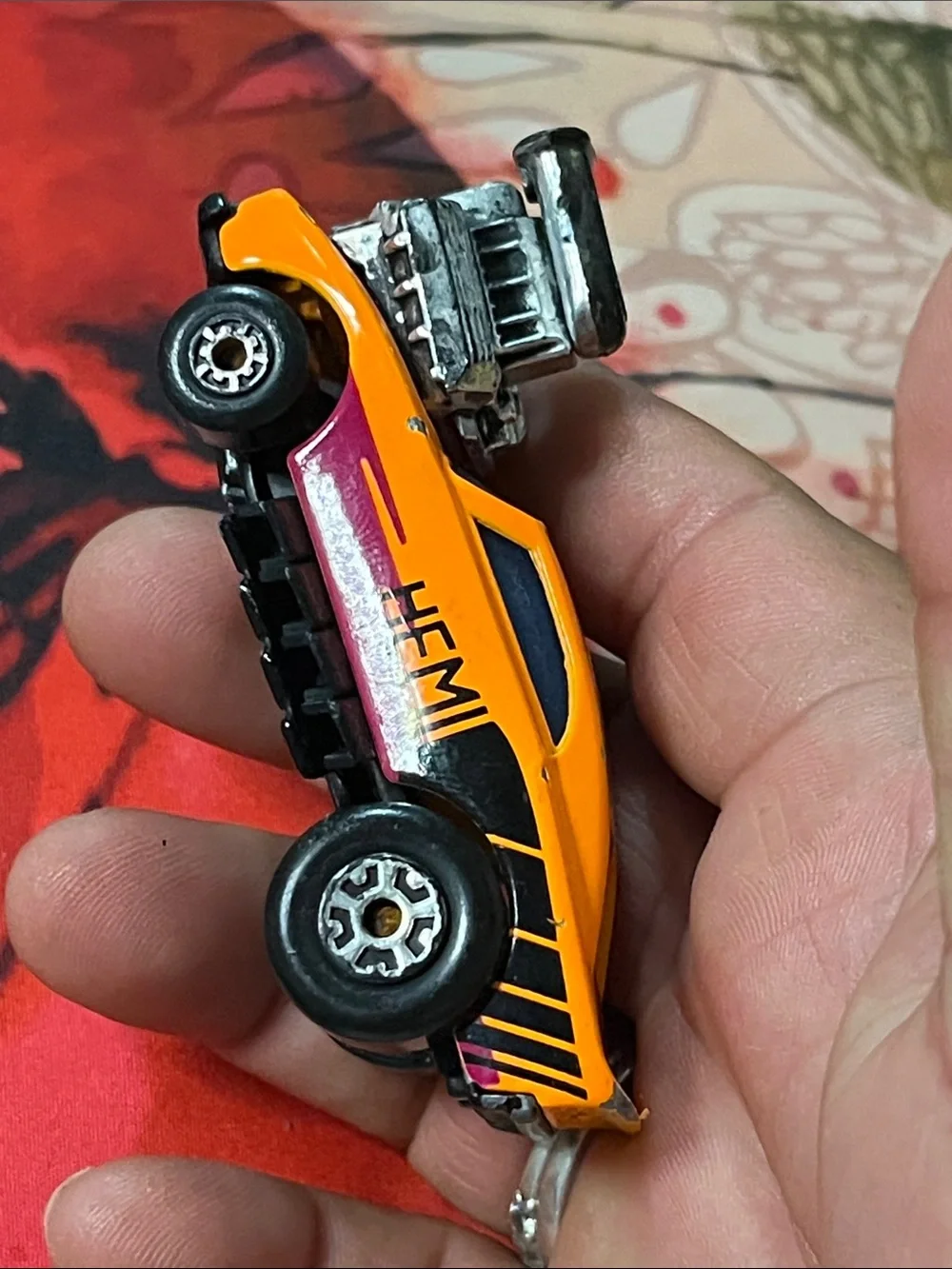HEMI Orange Muscle Dragster Toy Car for Kids